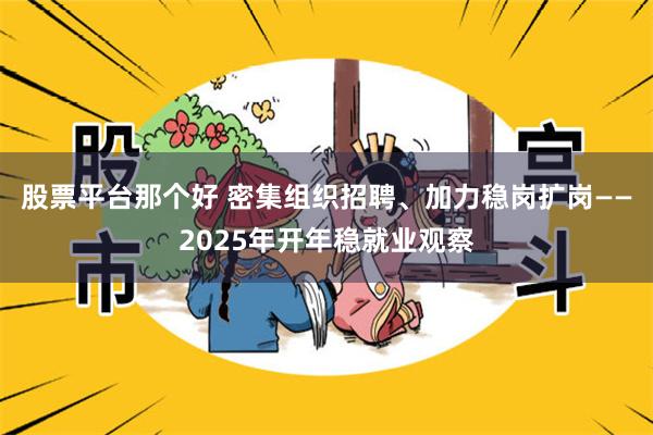 股票平台那个好 密集组织招聘、加力稳岗扩岗——2025年开年稳就业观察